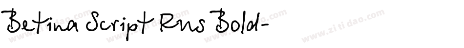 Betina Script Rus Bold字体转换